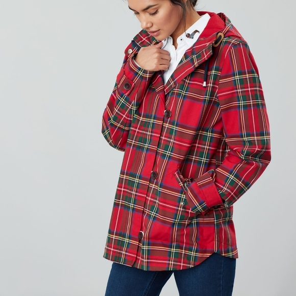 plaid rain jackets